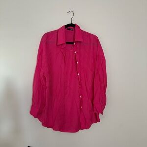 SHEIN Pink Button Down Shirt for Women